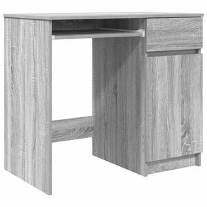 vidaXL rakstāmgalds, pelēka ozolkoka, 86x49x76 cm inženierijas koks
