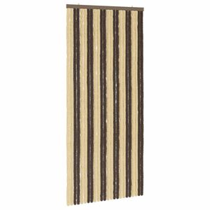 vidaXL Kukaiņu aizkars no &scaron;enila Tum&scaron;i brūna un bē&scaron;a 100 x 220 cm