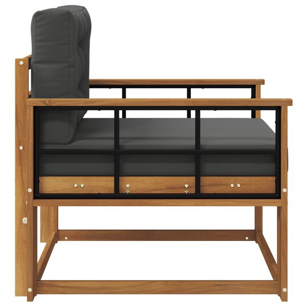 vidaXL Āra vidējā dīvāns Cietā akācijas koks Dabiska