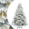 vidaXL Mākslīgā Ziemassvētku eglīte su 300 LED Balts 240 cm PE un PVC