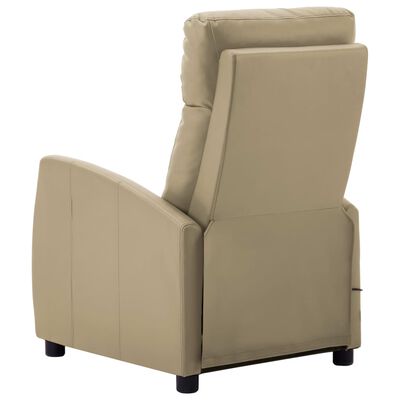 vidaXL masāžas krēsls, kapučīno krāsas mākslīgā āda