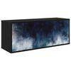 vidaXL Sienā montējams TV skapis RAALTE 102 x 33 x 40 cm Melns ozols