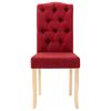 vidaXL virtuves krēsli, 6 gab., vīnsarkans audums