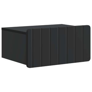 vidaXL Sienā stiprināms nakts skapis Melns 49 x 34,5 x 24 cm