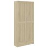 vidaXL grāmatu skapis, ozolkoka, 82,5x30,5x185,5 cm, inženierijas koks