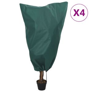 vidaXL augu pārsegi ar aukliņu, 4 gab., 70 g/m&sup2;, 0,8x0,8 m