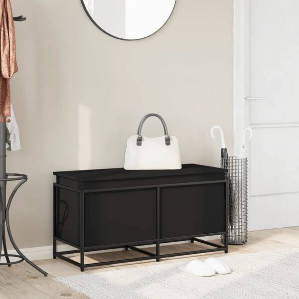 vidaXL uzglabā&scaron;anas kaste ar vāku, 100x40x51,5 cm, inženierijas koks