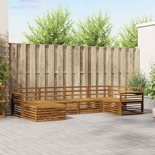 vidaXL Āra dīvānu komplekts 6 pcs Dabiska