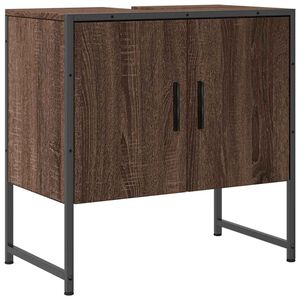vidaXL izlietnes skapītis, brūns, 60x33x60 cm, inženierijas koks