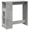 vidaXL bāra galds ar plauktiem, betona pelēks, 101x40x103,5 cm