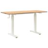vidaXL Galds Balts un Dabisks 140 x 60 cm Cietā ozola koks