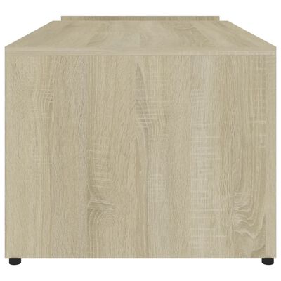 vidaXL kafijas galdiņš, baltā un ozolkoka krāsa, 90x45x35 cm