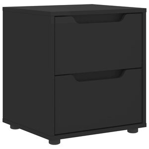 vidaXL naktsskapītis "VISNES" Melns 45x40x50 cm inženierijas koks