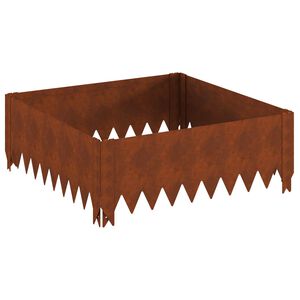 vidaXL Zāliena Apmale 60 x 60 x 20 cm Tērauds Rūsa