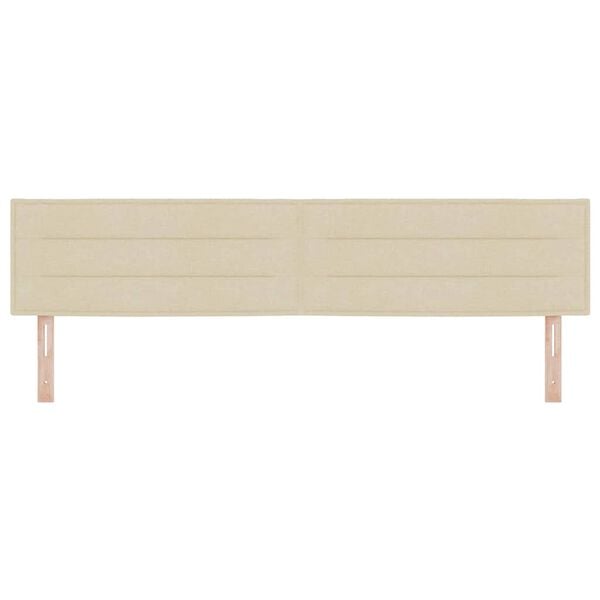 vidaXL Galvgalis ar galvas klāju Krēmkrāsa 200 cm Mākslīgā āda