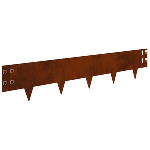 vidaXL Zāliena Apmale 20 gab. 100 x 20 cm Tērauds Rūsa