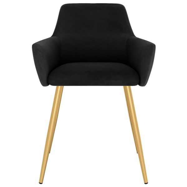 vidaXL virtuves krēsli, 2 gab., melns samts