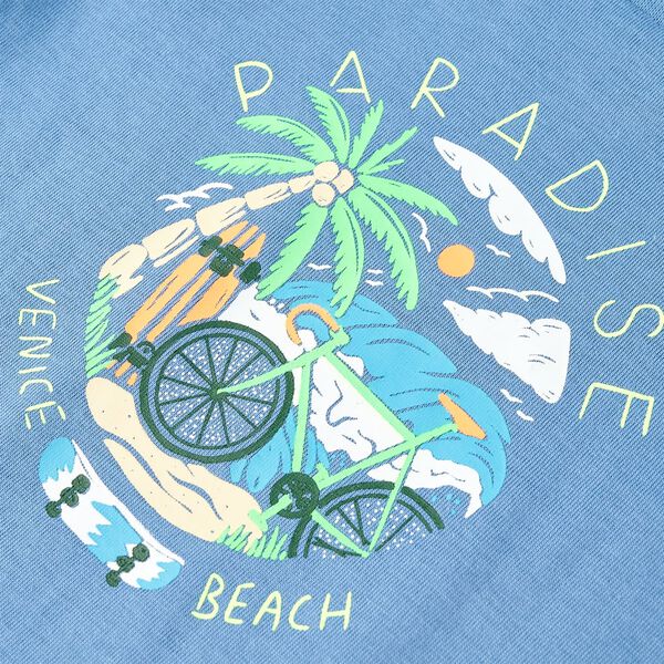 Bērnu T-krekls, vidēji zils, 104