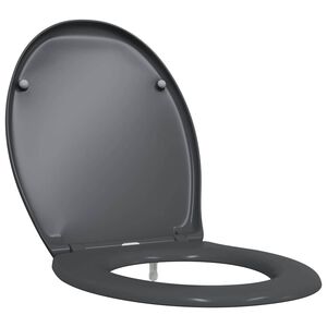 vidaXL Tualetes sēdeklis Antracīts 47 x 37 x 4 cm Duroplast
