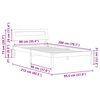 vidaXL Gultas rāmis Balts 90 x 200 cm Ciets priedes koks