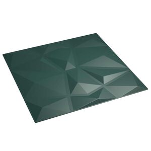 vidaXL Sienas paneļi 24 gab. 50 x 50 cm Zaļa XPS Putu