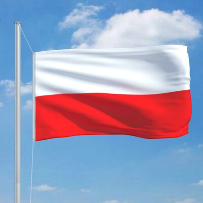 vidaXL Polijas karogs, 90x150 cm