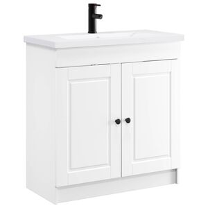 vidaXL Vannas istabas mēbeļu komplekts Balts 78,5 x 37,5 x 81 cm