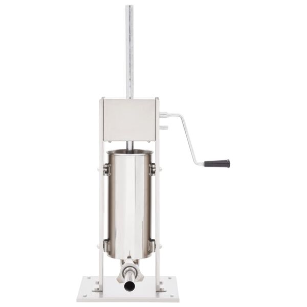 vidaXL manuāls desu pildītājs, sudraba krāsa, 5 L, nerūsējošs tērauds