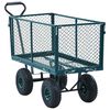 vidaXL dārza ratiņi, zaļi, 350 kg