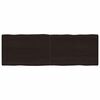 vidaXL galda virsma, tum&scaron;i brūna, 180x60x(2-6) cm, ozola masīvkoks