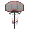 vidaXL basketbola vairogs, melns, 216-250 cm, polietilēns