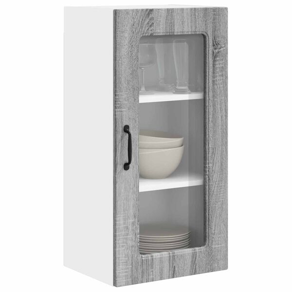vidaXL Virtuves Skapis Kalmar 2 pcs Pelēks Sonoma 40 x 31 x 80 cm