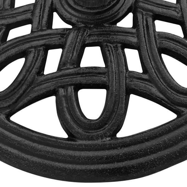 vidaXL saulessarga pamatne, melna, 44x44x32 cm, čuguns