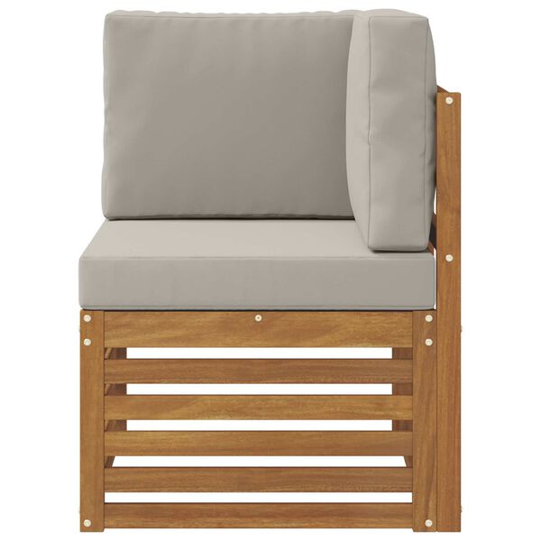 vidaXL Āra Stūra Dīvāns Cietā akācijas koks Dabiska