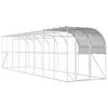vidaXL Vistu būris pie sienas Sudraba 800 x 200 x 215 cm