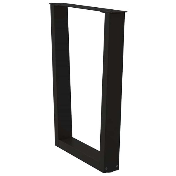 vidaXL ēdamgalda kājas, 2 gab., V-veida, melnas, 60x(72-73,3) cm, tērauds