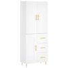 vidaXL augstais skapis, balts, 69,5x34x180 cm, inženierijas koks