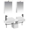 vidaXL Vannas istabas skapju komplekts 5 pcs Balts 50 x 14,5 x 70 cm