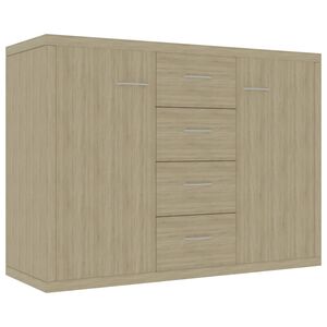 vidaXL kumode, ozolkoka krāsa, 88x30x65 cm, inženierijas koks