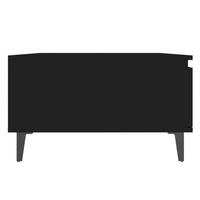 vidaXL kafijas galdiņš, melns, 90x60x35 cm, skaidu plāksne