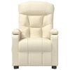 vidaXL masāžas krēsls, paceļams, krēmkrāsas audums