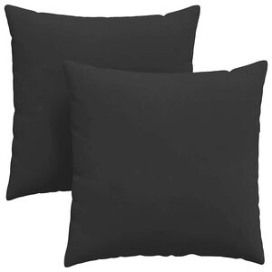 vidaXL Dīvāna spilveni 2 pcs Melna 60 x 60 cm audums