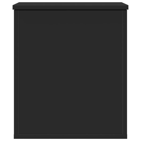 vidaXL uzglabā&scaron;anas kaste, 40x42x46 cm, inženierijas koks, melna