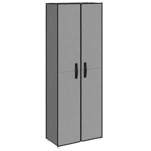 vidaXL apavu skapis, pelēks, 60x30x166 cm, audums