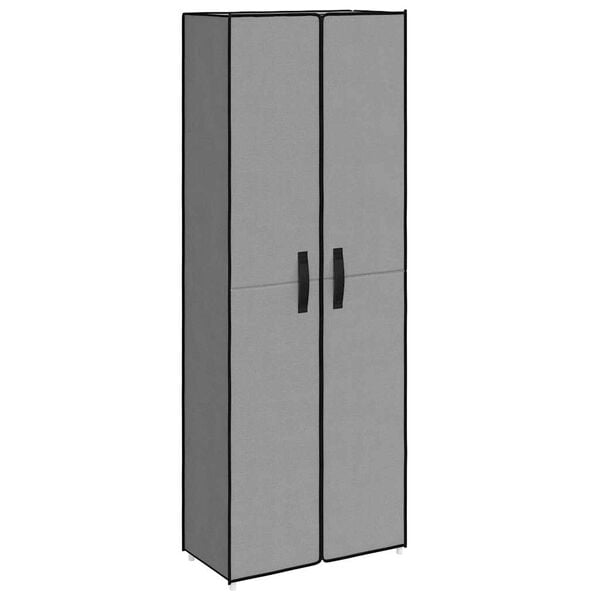 vidaXL apavu skapis, pelēks, 60x30x166 cm, audums