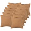 vidaXL Spilvenu pārvalks 12 pcs HOUTEN Bē&scaron;a 45 x 45 cm Boucl&eacute;