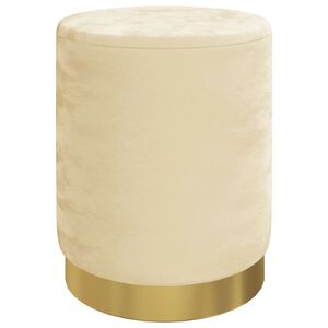 vidaXL apaļ&scaron; krēsls ar uzglabā&scaron;anas nodalījumu, aprikožu krāsas samts 31 x 37 cm