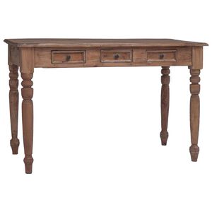 vidaXL rakstāmgalds ar atvilktnēm, 117x57x75 cm, masīvs sarkankoks