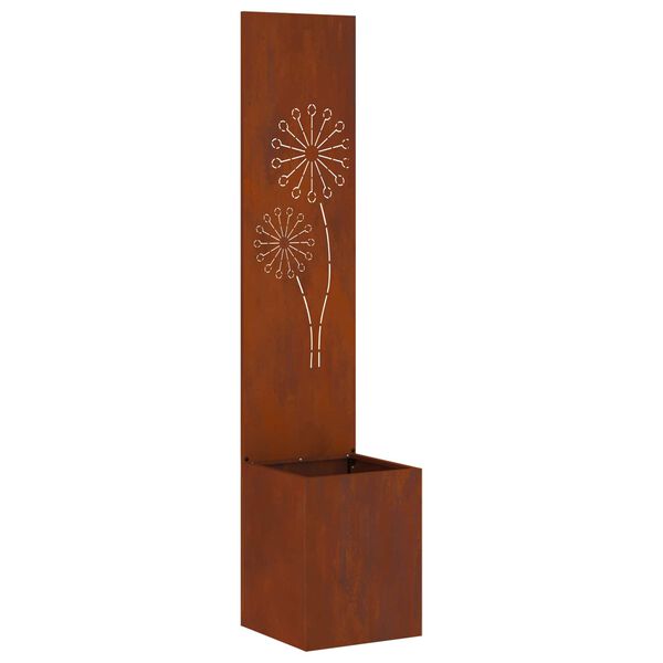 vidaXL Dārza privātuma ekrāns Rūsa 32 x 32 x 150 cm Novecināts tērauds