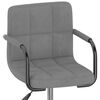 vidaXL grozāmi virtuves krēsli, 4 gab., gai&scaron;i pelēks samts